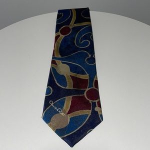 Oscar de la Renta vintage neck tie geometric